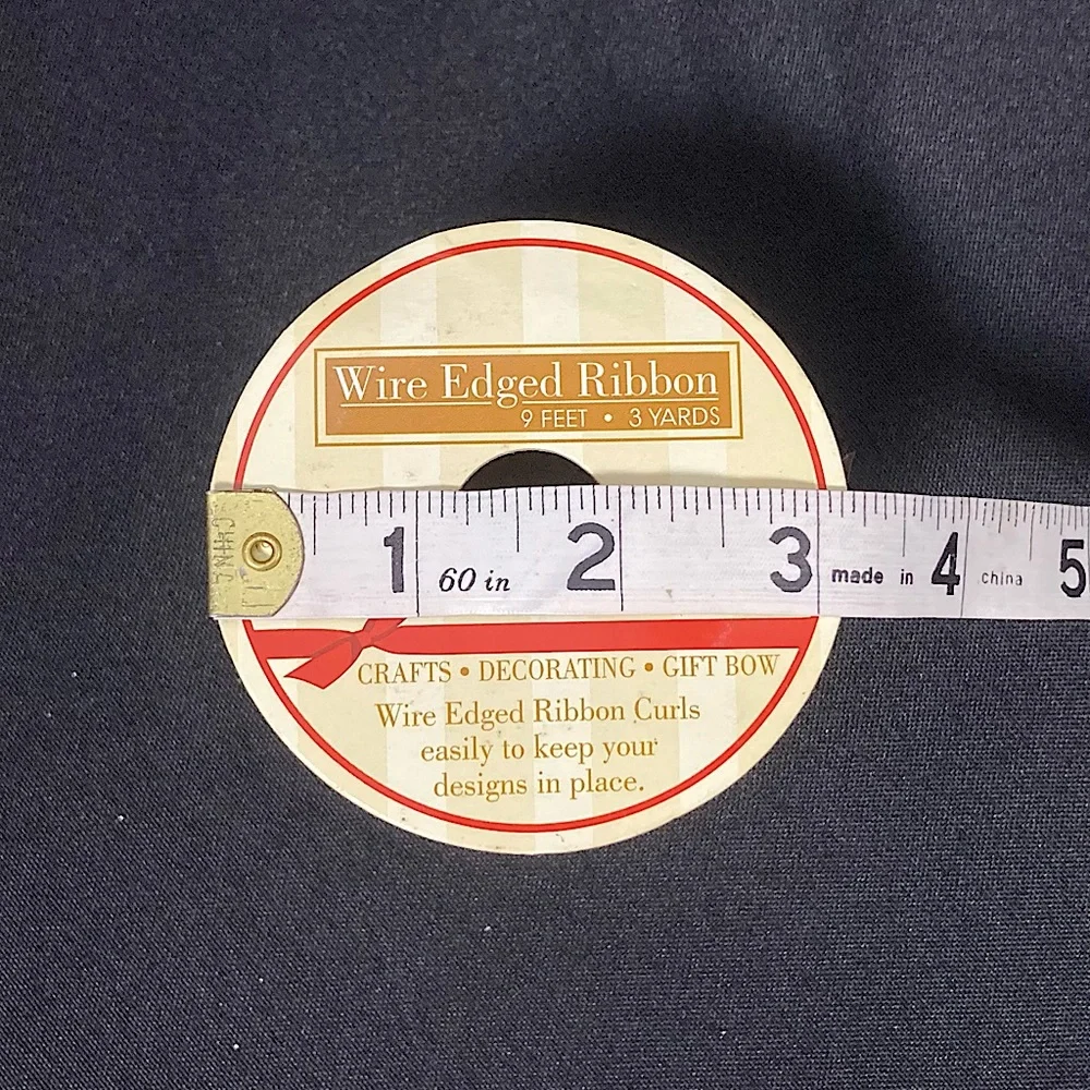 ⭐️ Holiday Striped Sheer Wire Edged Ribbon 2.5” x 108”